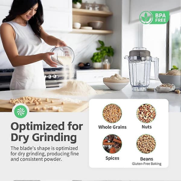 Tørkornbeholder 32oz til Vitamix, Beholder til 5200 7500 750 E310 5000 VM0197 VM0101 Professional/Explorian Blender
