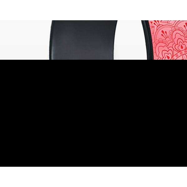 PU Yoga Hjul, Nedadbøjet Ryg Yoga Fitness Dharma Hjul, Yoga Hjul Yoga Cirkel 3D Gummihjul (Pink),