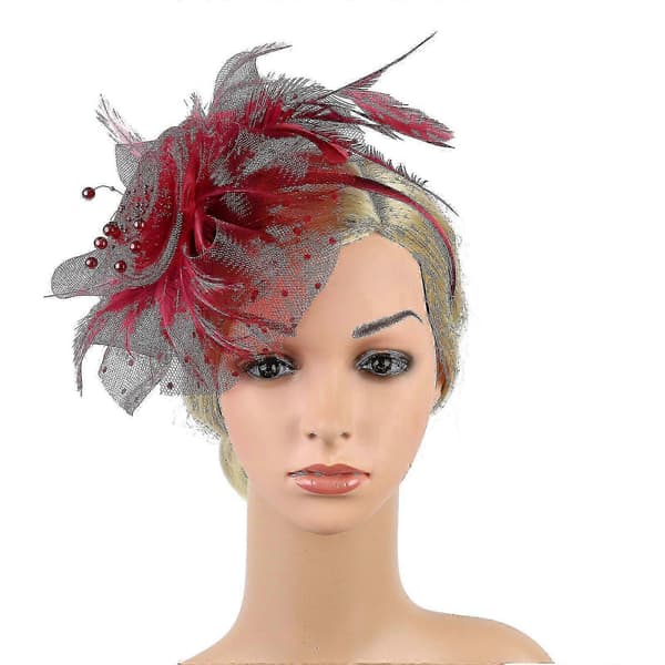 Fascinatorhat til kvinder til bryllupper, teselskaber og derbybegivenheder White A