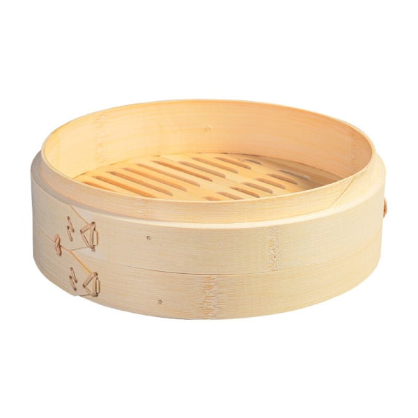 Bambusdamper (Diameter 20 cm) - Bambusdamper til ris, dim sum, grøntsager, fisk og kød