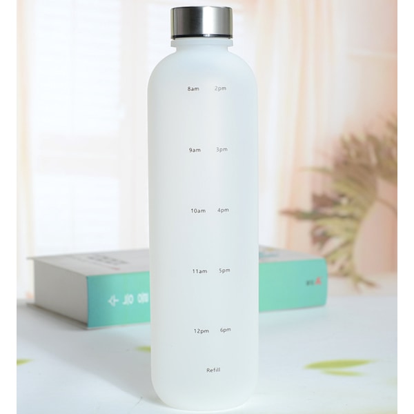 Space Cup Stor Kapacitet Transparent Frostat Vattenkokare Elektropläterat Kopparlock Rostfritt Stållock 1000ml (Vit)