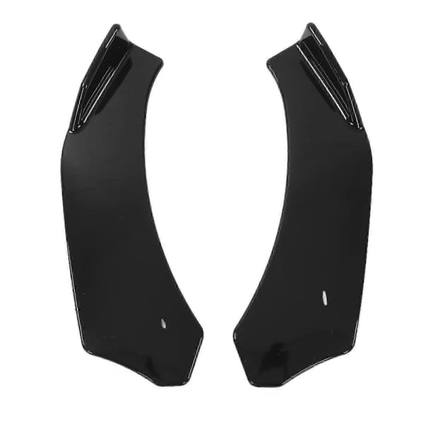 Universal Front Bumper Læbespoiler 4 Dele Blank Sort Aggressiv Dekoration