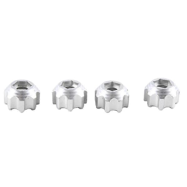 4 stk. alufælgadapter 3,8 tommer hjuladapter til Pl Proline 3,8 tommer 8x32 til 17 mm hjul sølv