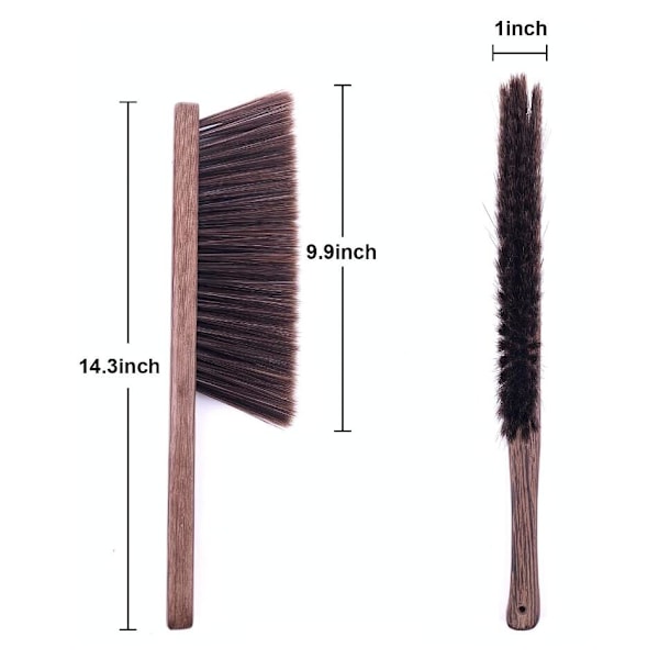 Wenge-sänkysivellin (wenge suora kahva, kolme riviä harjaksia)