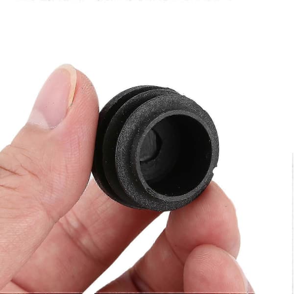 28 mm plastik endehætte til runde rørindsatser, 12 stk. sort Black