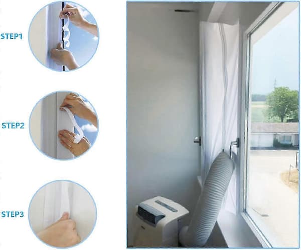 500CM Universal Vinduesforsegling til Bærbar AC, Nem Installation