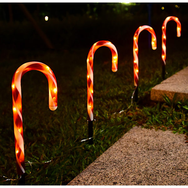 38CM Solcellsdrivna Julgransljus En Slinga Fem Solcells LED-lampor Julgransljus
