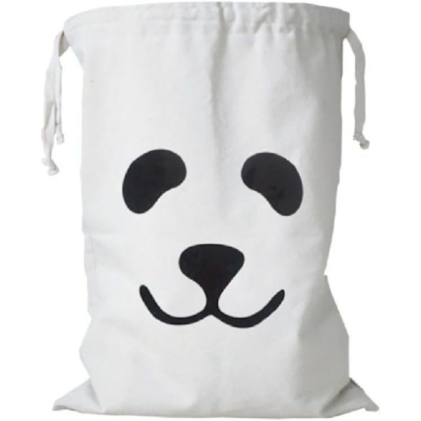 Förvaringspåsar med dragsko för kläder, tvättpåsar i canvas med hammare för tvättstugan med snöre för leksaker, resväskor, 1 st Panda