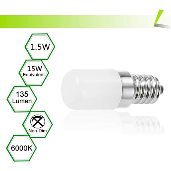 T18 Jääkaapin Lampun PC-suojus E12B15 Jännite 110V220V Pakastimen Lamppu 110V E14 6500K Viileä Valkoinen 2 kpl