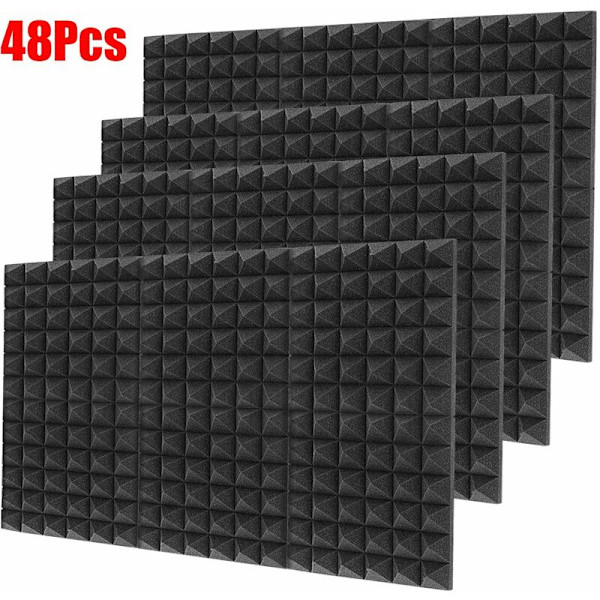6 kpl 30 cm vedenpitäviä kosteutta hylkiviä äänieristysvaahtomuovilevyjä kiila-absorptio Studio KTV -tarvikkeet 12 * 12 * 2 tuumaa
