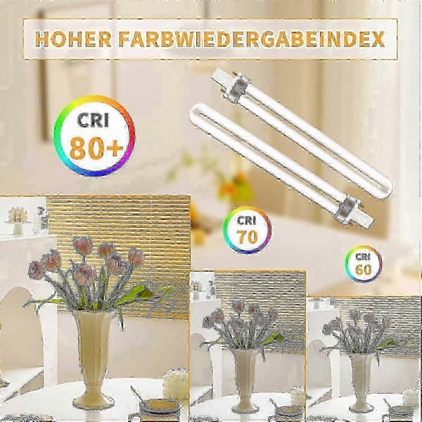 2-pack 11W kompaktlysrör, varmvit 2700K, 890 lumen, 2-stiftsockel för bostadsbelysning
