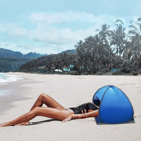 Automatisk Snabböppnande Strandparasoll Tält Safirblå M (0.2kg) 70*50*45cm