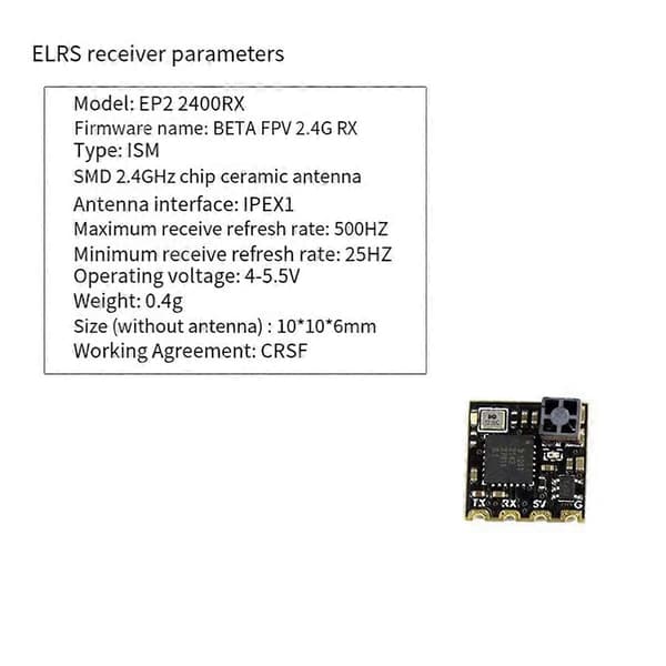 ELRS 2.4G Modtager Mini ExpressLRS 2.4G RX 2400RX EP2 til RC FPV
