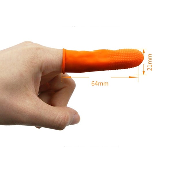 Fingertoppsskydd Multifunktionella Slitstarka Halkfria Fingertoppsskydd i Gummi 100-pack