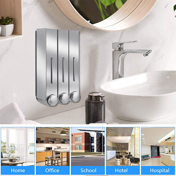 6028 Silver Tre Koppar Handpressad Tvåldispenser
