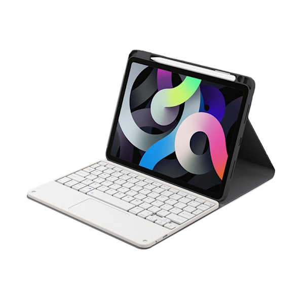 Smalt skyddsfodral med styrplatta och tangentbord för iPad Pro 12,9 tum Svart vit Sort hvid