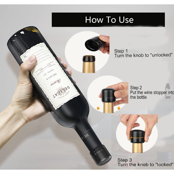 Vinprop Roterende Forsegling Opbevaring Holder Luft Ude Boblevinprop Mini Prop