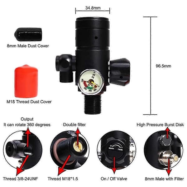 Dykning tryckreducerande ventil luftfyllningsstation delar dykflaska ventil dykregulator