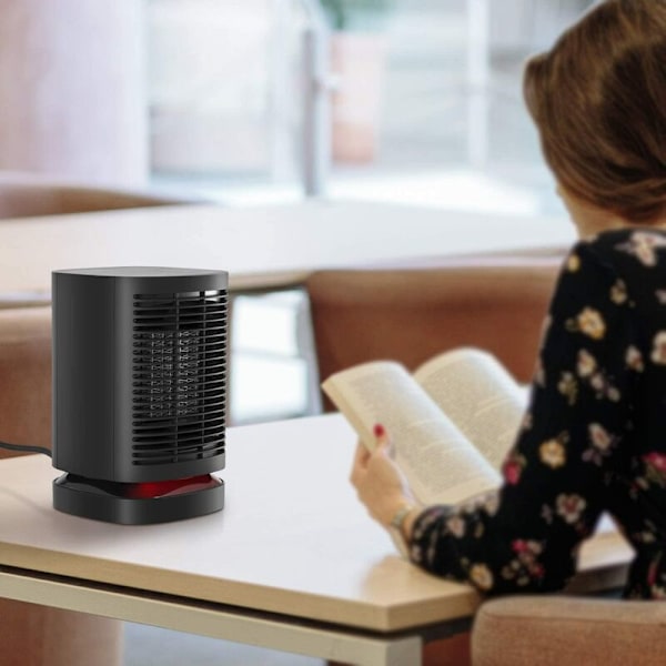 950W PTC Keramisk Elektrisk Varmeblæser, Varmeblæser med Varm/Naturlig Vind, 90° Auto-Oscillerende, med Overophednings- og Væltesikring til Kontor, Soveværelse