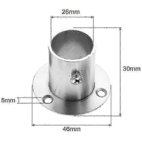 2 X Rørflangeholder i rustfrit stål 25mm