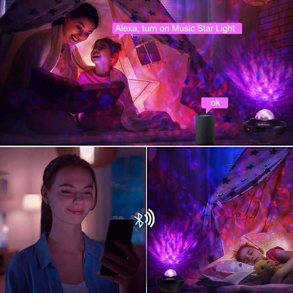 USB bluetooth musik atmosfære lys unik grøn laser stjernenat lys WIFI APP 8W
