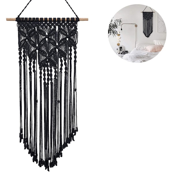 Väggbonad, Boho Makramé Väggbonad Handvävd Väggkonst Makramé Tapestry för Sovrum Kontor Hem Väggdekor