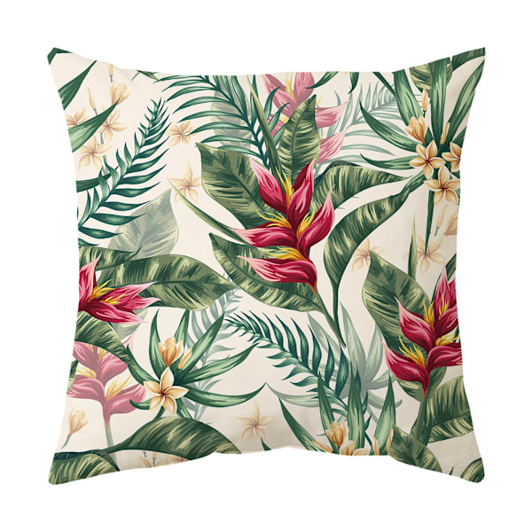 Simpel Pudebetræk Kontor Printet Talje Pude Soveværelse Sofa Pude Pudebetræk (4-delt sæt, 45 * 45cm),