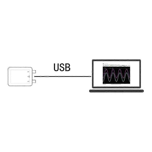 Fosc21C1 2-kanals USB PC-oscilloskop 1Mhz samplingshastighet Bärbart oscilloskop MCU-utveckling