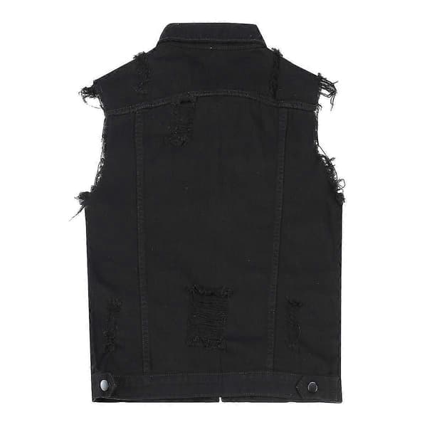 Mystdiy Retro Jeansväst för Män S S