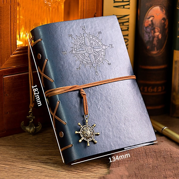 Scrapbook för resor med pirattema (160 sidor) Blå Blå