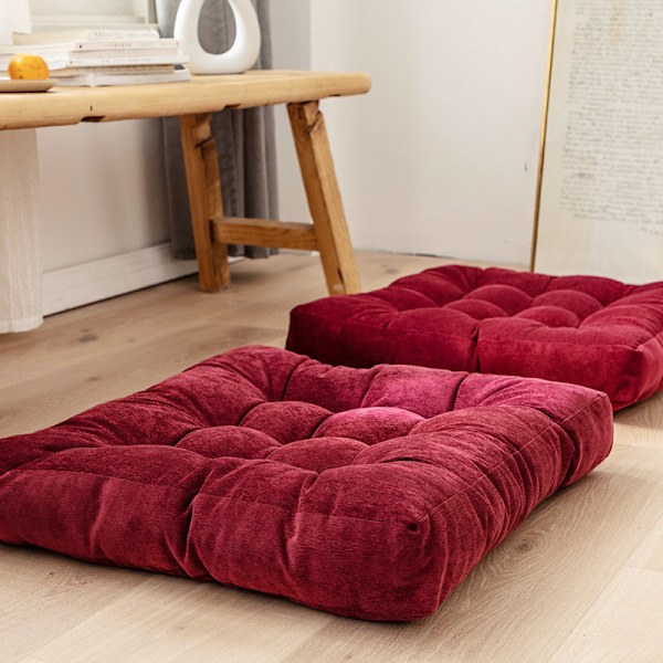 Samettikangas Tatami Futon -matto, paksunnetut ja suurennetut erkkeri-ikkunatyynyt lattialle, parvekkeen joogatyynyt kauniille pakaroille (samettikangas neliö)