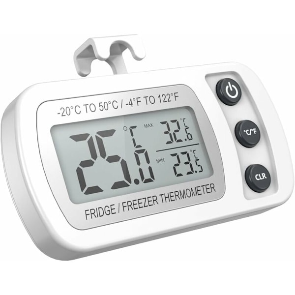 Termometer Display Vattentät Kylskåpstermometer 0.1 Vit -20~50℃