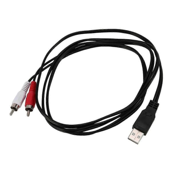 1,5M USB til dobbelt RCA Phono-kabel til PC TV Audio Video Tilslutningskabel