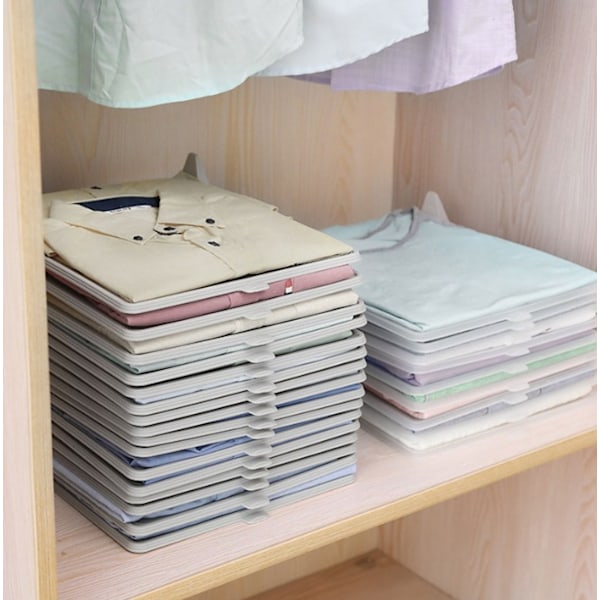 6 stycken Grå Lazy Vikbar Klädbräda Hem Garderob Kläder Byxor Garderob Klädförvaring 35,5*29CM Stor,