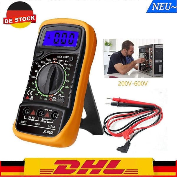 Digitalt Multimeter Meter AC DC Strøm Amperemeter Voltmeter Spændingstester style3164 style3164