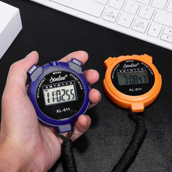 2 stk. digitalt stopur timer udendørs sport dommer timer digitalt display stopur