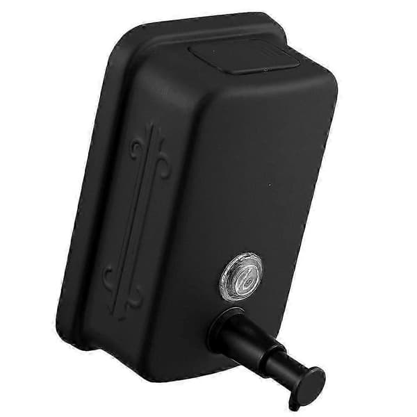 Manuel sæbedispenser 800ML vægmonteret rustfrit stål sort 1 stk sort Black