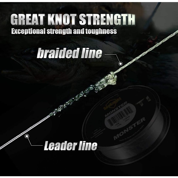 SeaKnight W8 Flettet Karpeline 8 Tråde S9 9 Tråde 300M/500M Langt Kast Multifilament Saltvandsfiskeline 15-100LB Mørkegrøn 6.0