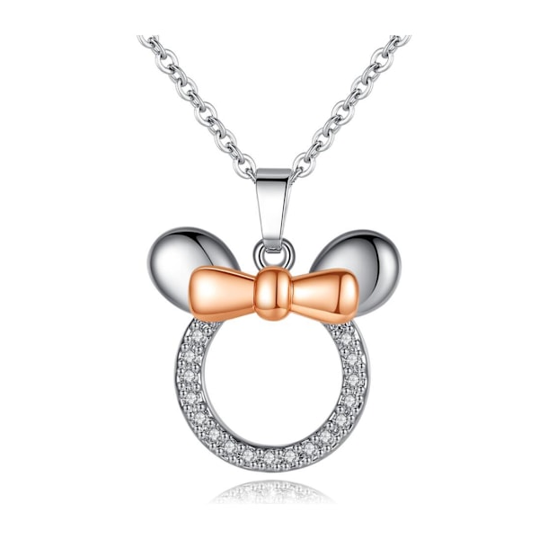 Øreringe+halskæde Mouse sæt Sølv Silver Necklace+Earrings