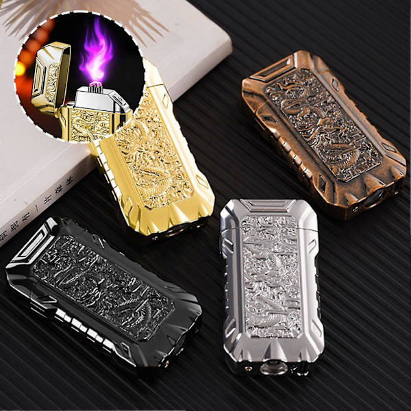 Multiverktyg Arc Tändare Överlevnadsutrustning Multifunktionell Robust Zinklegering Affärspresent Orm Silver Is Aoki Dragon Ancient Bronze