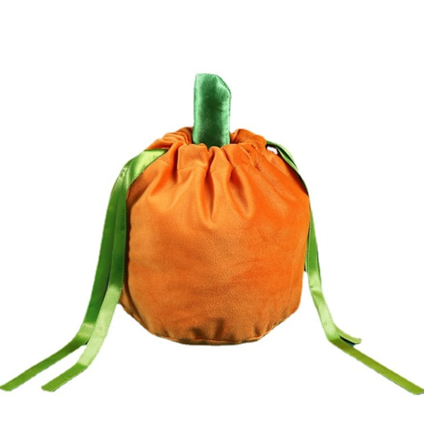 10 kpl Halloween-lahjakassi Kurpitsakassi Juhlakarkkikassi Koristeellinen karkkikassi Samettikassi (13*15CM)