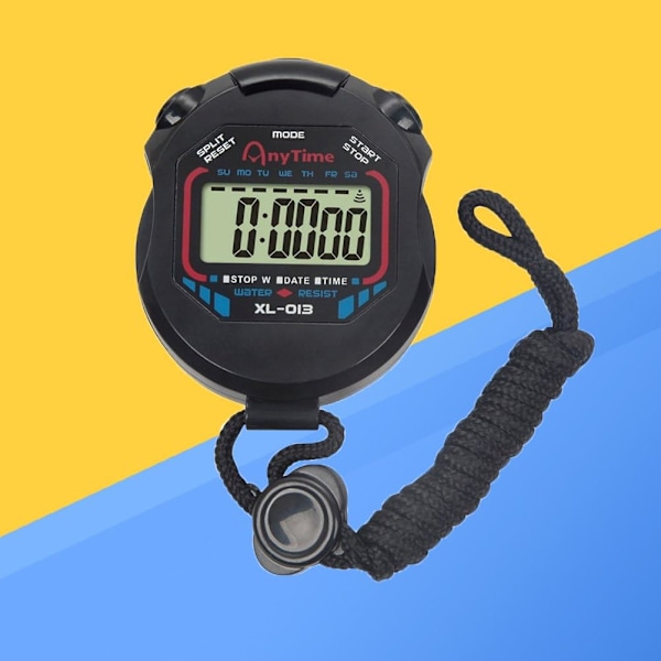 Professionell Digital Portabel LCD Display Stoppur Sport Kronograf Timer,