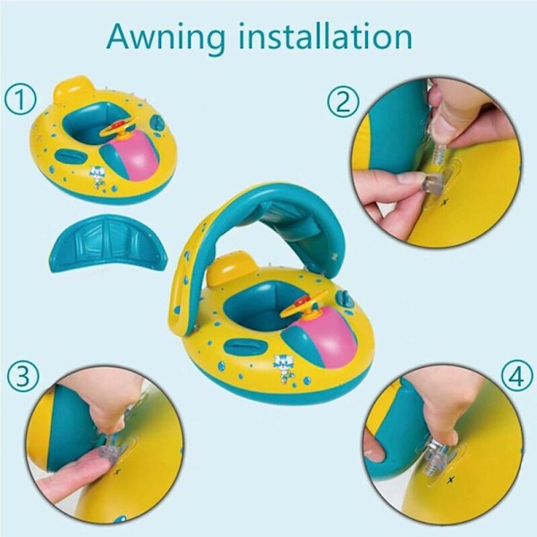 Børne Svømmering, Oppustelig Pool Float til Børn, Baby Pool Sæde, Baby Svømmering, Oppustelig Svømmering, Baby Pool Sæde