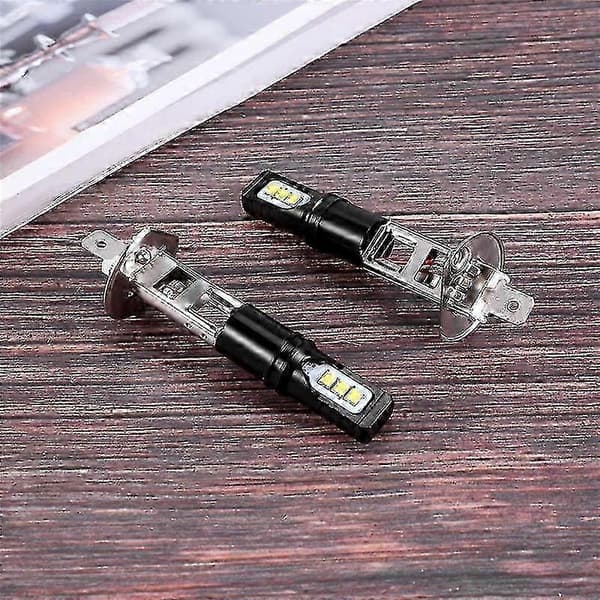 2x H1 LED-strålkastarlampor 6000K Vit 6000LM Helljusersättning