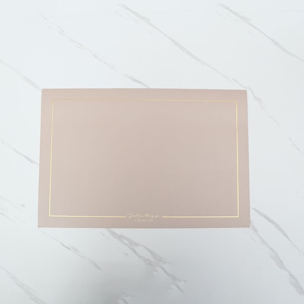 3 Stycken Fyrkantiga Läder Placemats för Hem, Hotell Restaurang Väst Placemats, Olje- och Värmeisolerande Placemats (Aprikosfyllning),