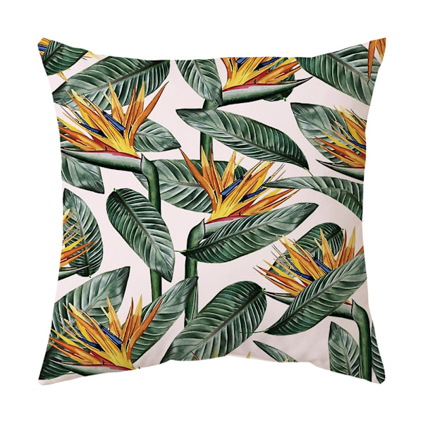 Simpel Pudebetræk Kontor Printet Talje Pude Soveværelse Sofa Pude Pudebetræk (4-delt sæt, 45 * 45cm),