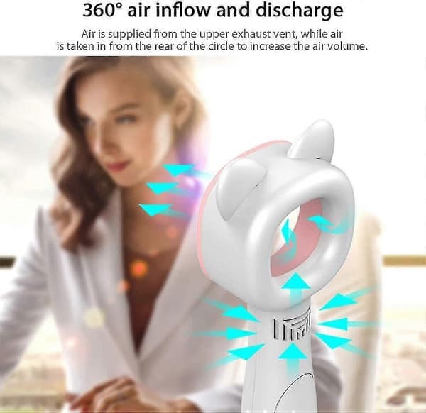 Bærbar Håndholdt Kølende Bladløs Ventilator USB Mini Ventilator Skrivebord Velegnet til Visse Mærker