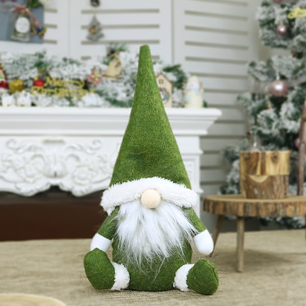 Julepynt Ansigtsløs Gammel Mand Dukke Vinduespynt Julepynt Ornamentale Dukker (3 Stykker)