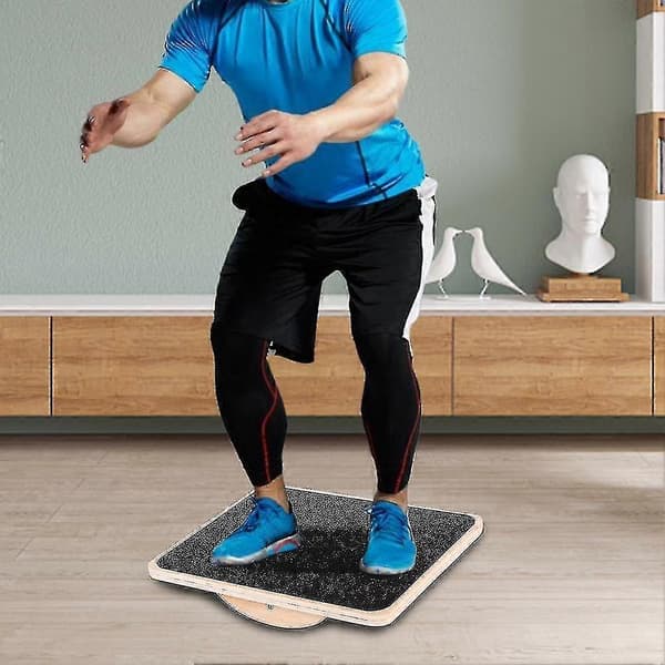Yogabalansbräda Träningsutrustning i trä Halkfri yta