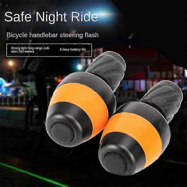 2 stk. LED-styrgreblys til cykel natte-synlighed